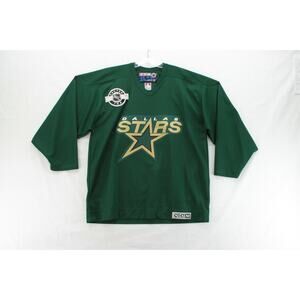 Dallas Stars CCM NHL Center Ice Jersey Adult Large Vintage Green Team Hockey